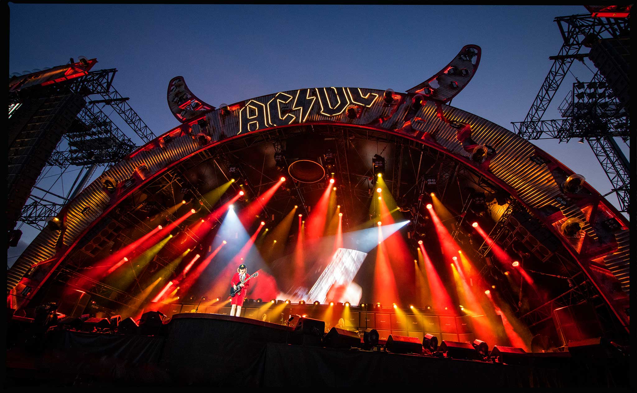 ACDC perform live at Western Springs, Auckland, New Zealand.