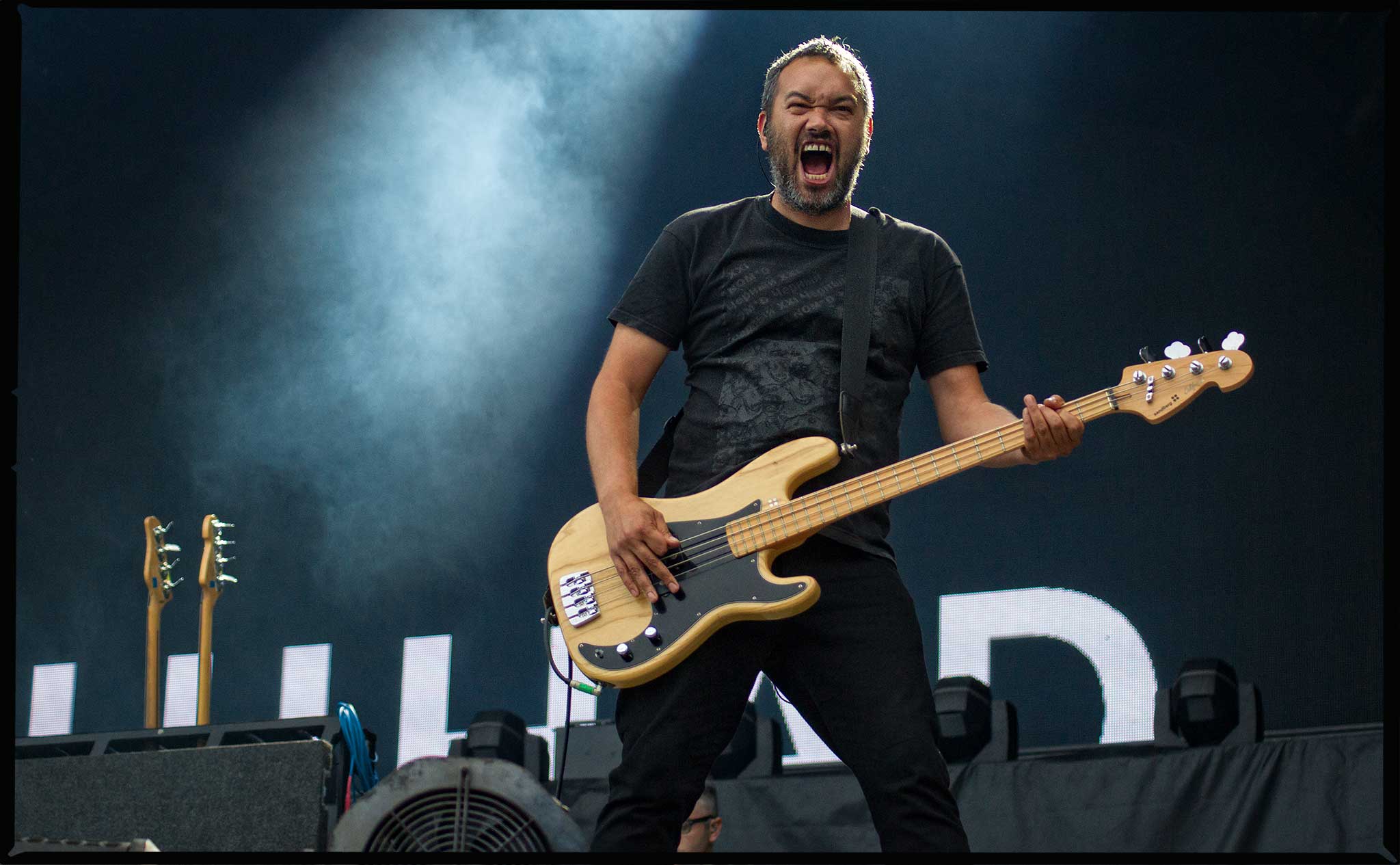 Shihad perform live as support for ACDC in Auckland, New Zealand 2015. Image by Doug Peters.