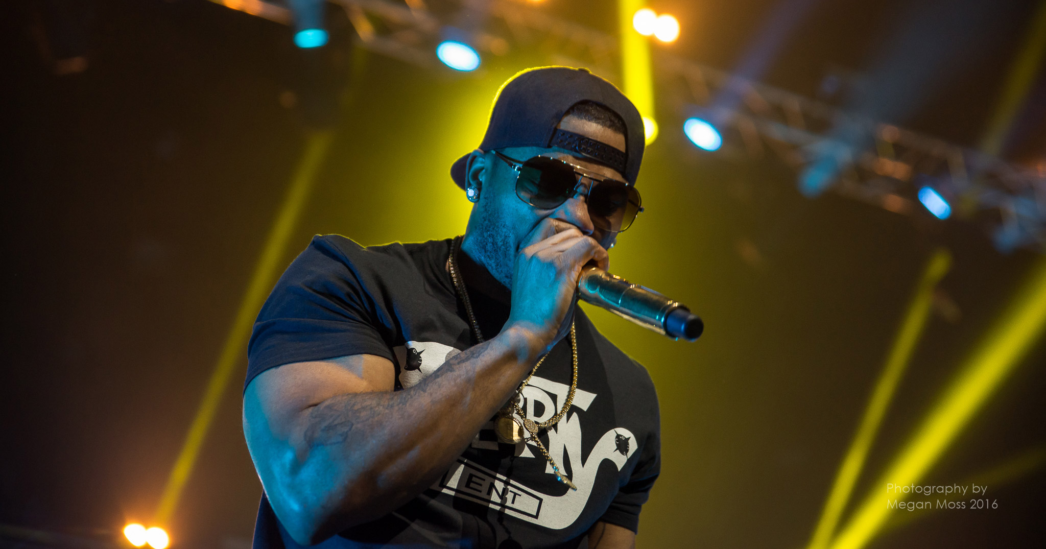 Nelly performing live at Auckland's Vector Arena, New Zealand 2016. Image by Megan Moss Photography.