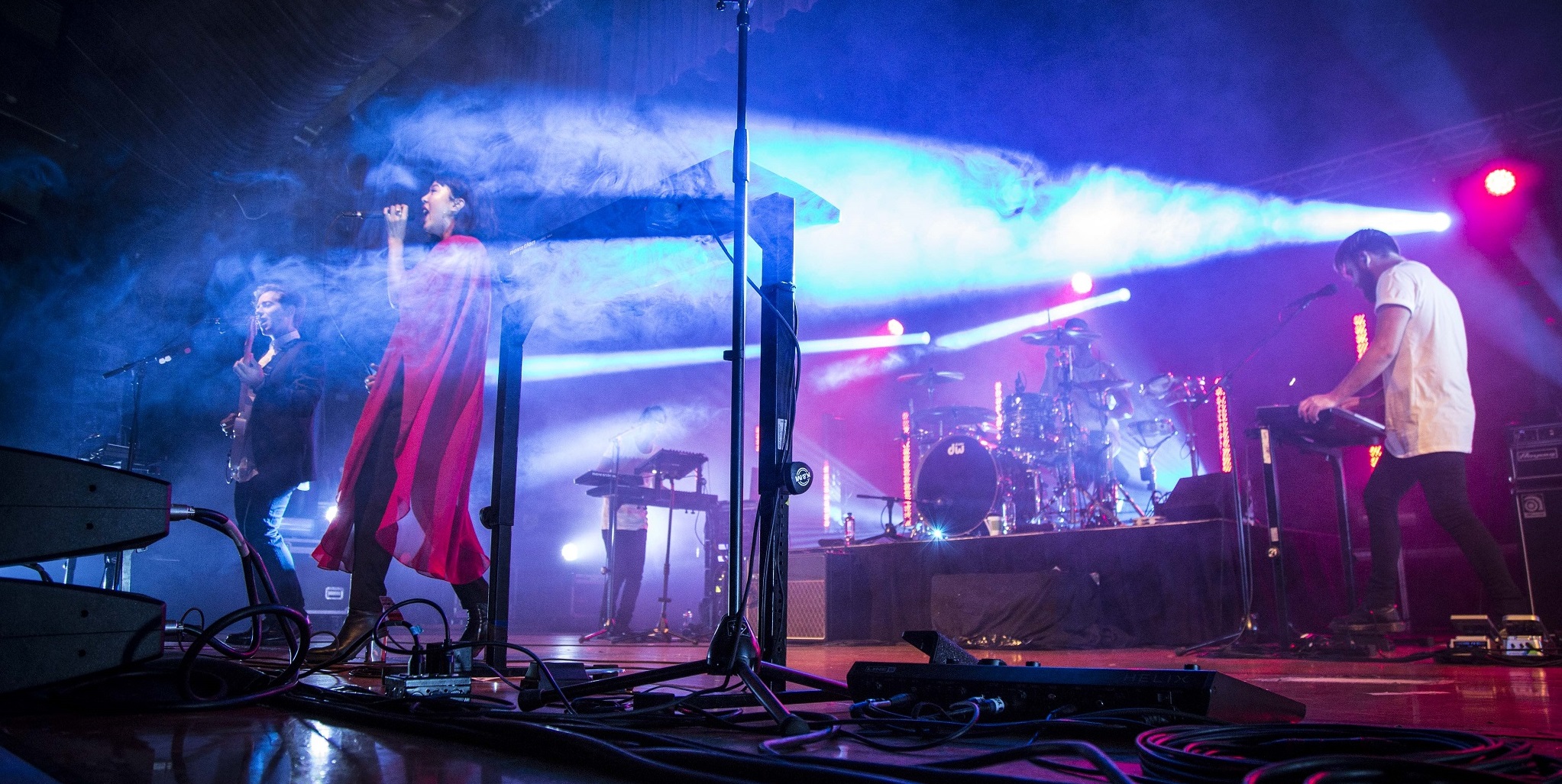 The Naked and Famous perform live at the iHeartRadio showcase in Auckland, 2017. Image by Shanna Mae Photography.