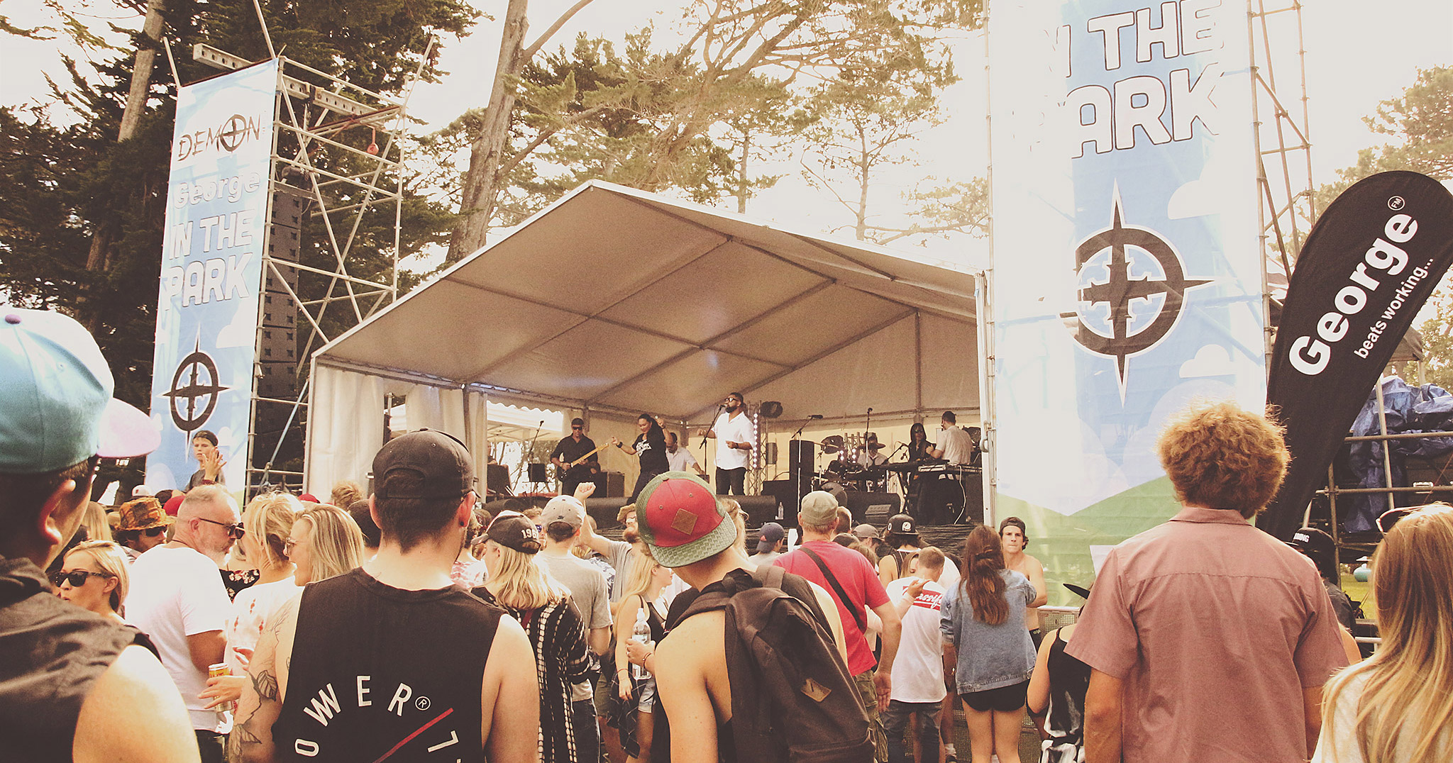 Demon Energy George In The Park, Auckland 2017. Image by Sarah Kidd.