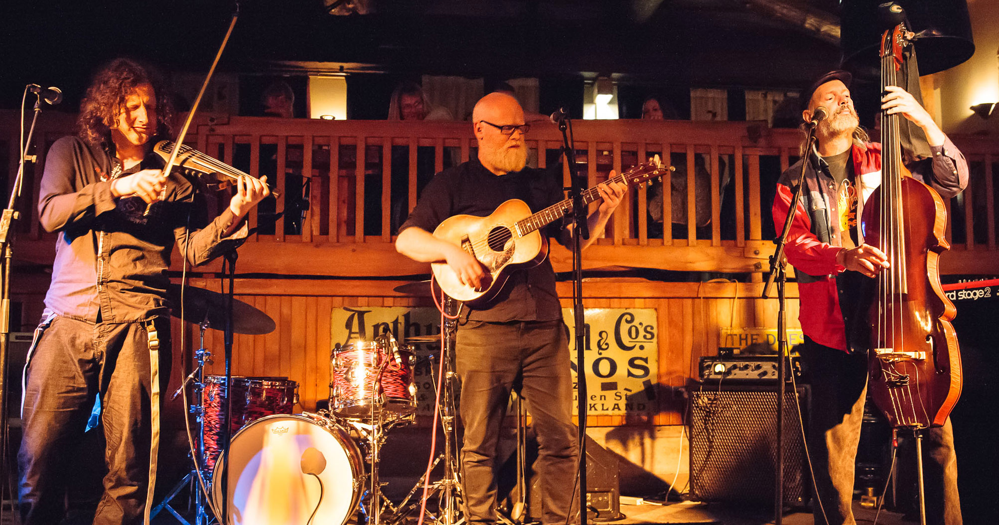 Albi & The Wolves perform live at Leigh Sawmill, Auckland 2017. Image by Mike Thornton.