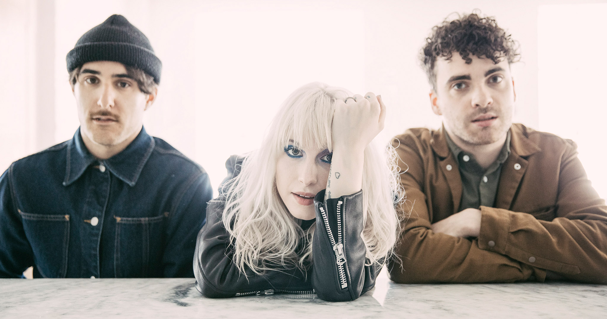 From left: Zac Farro, Hayley Williams and Taylor York of Paramore, in Nashville, Tenn., March 29, 2017. The band, after a tumultuous period since it last released an album in 2013, is releasing its fifth LP, "After Laughter," in May. (Eric Ryan Anderson/The New York Times)
