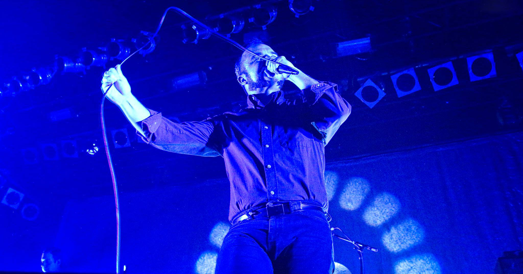 Future Islands perform live in Auckland, New Zealand, 2017. Image by Sarah Kidd.