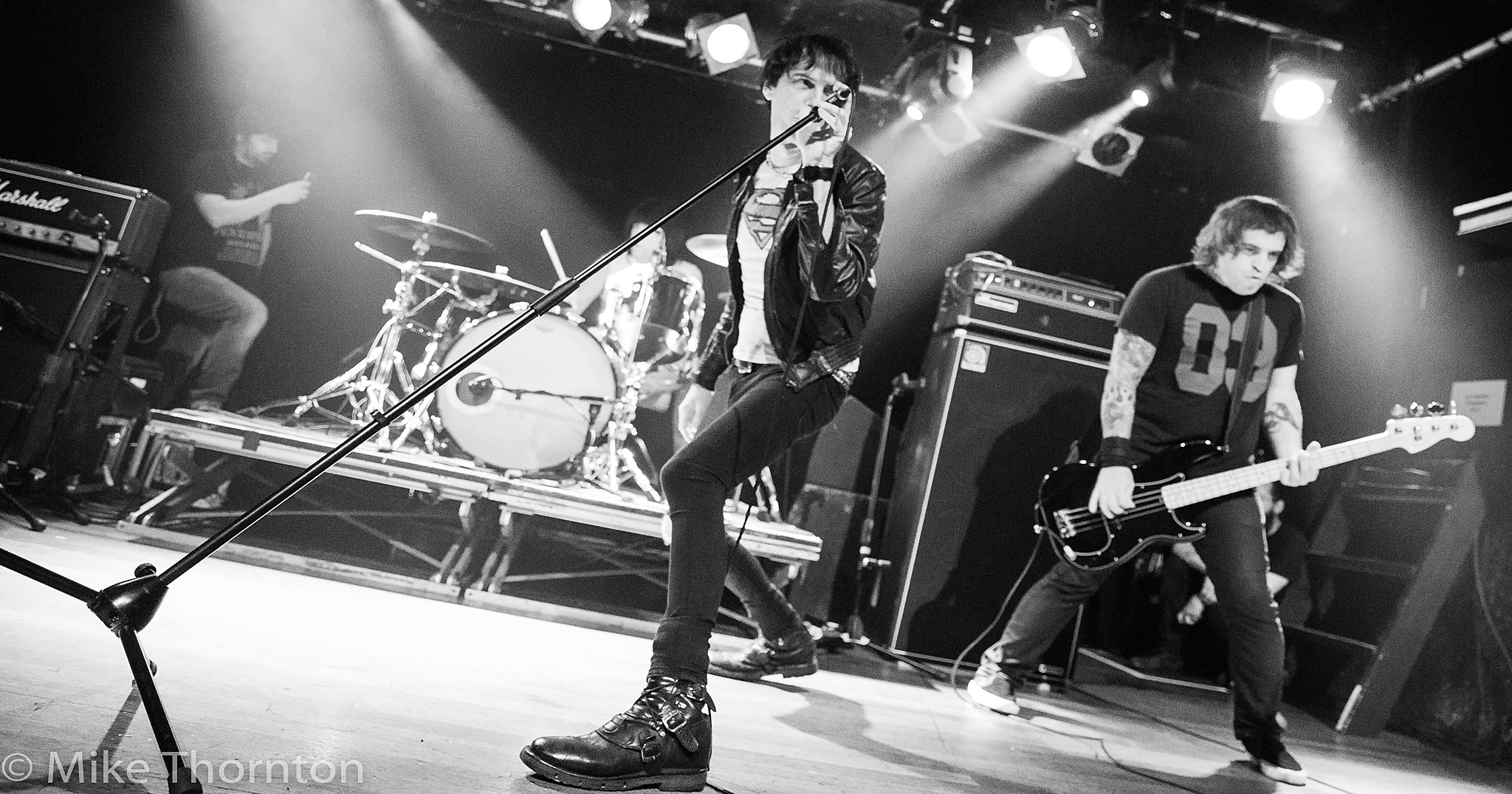 Marky Ramone's Blitzkrieg performing live in Auckland, New Zealand 2017. Image by Mike Thornton.