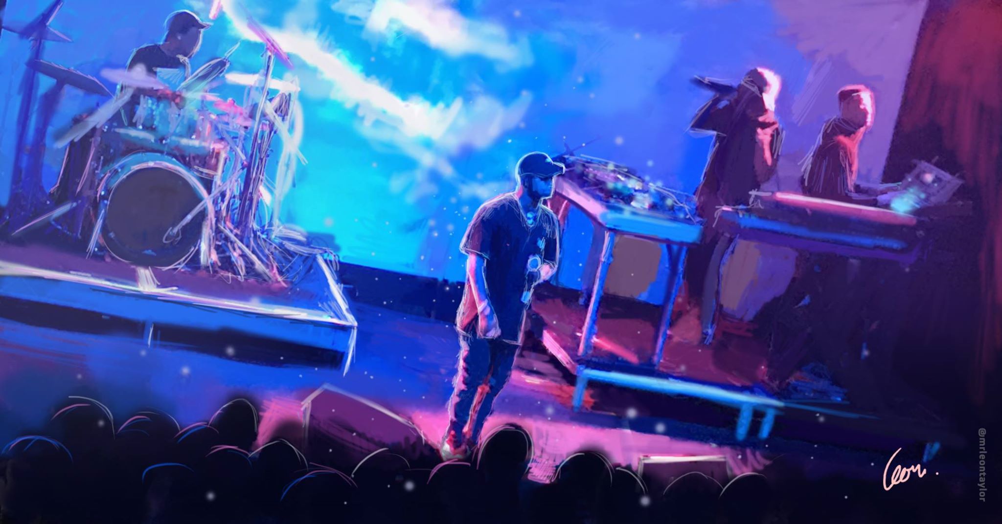 6lack Digital Artwork by Leon Taylor.