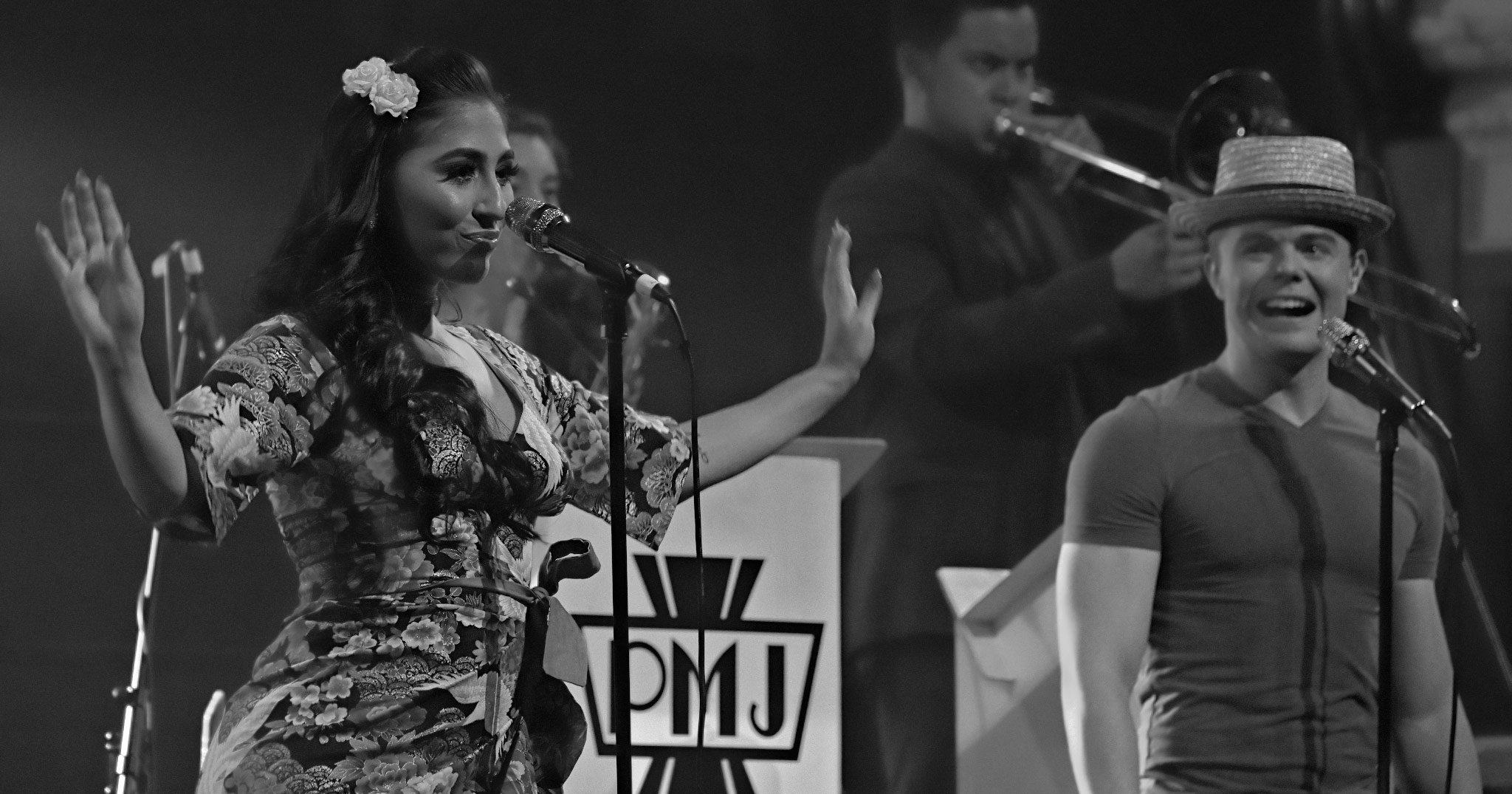 Postmodern Jukebox performing live in Auckland, New Zealand, 2018. Image by Chalice Of Blood Photography.