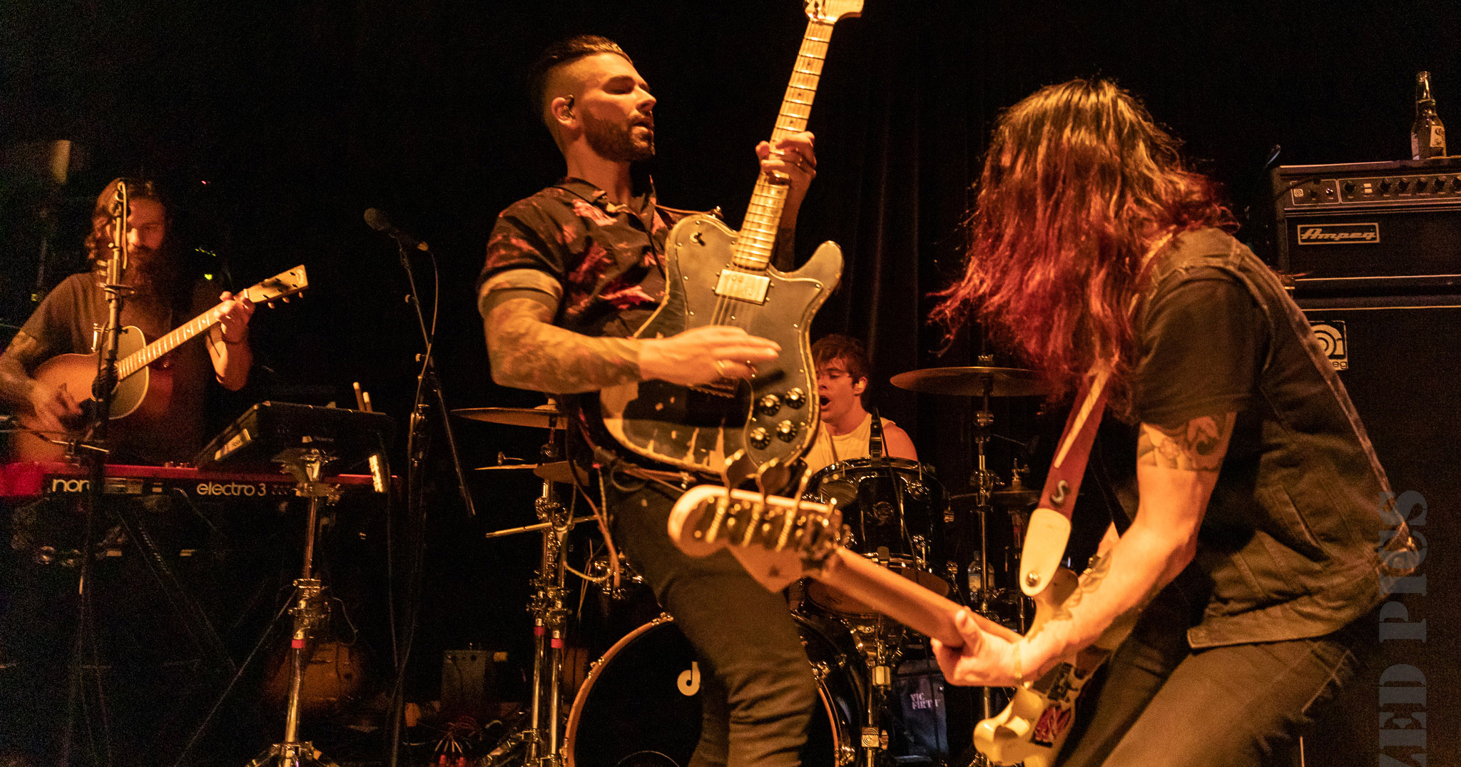 Dashboard Confessional performing live in Auckland, New Zealand 2018. Image by ZED Pics.