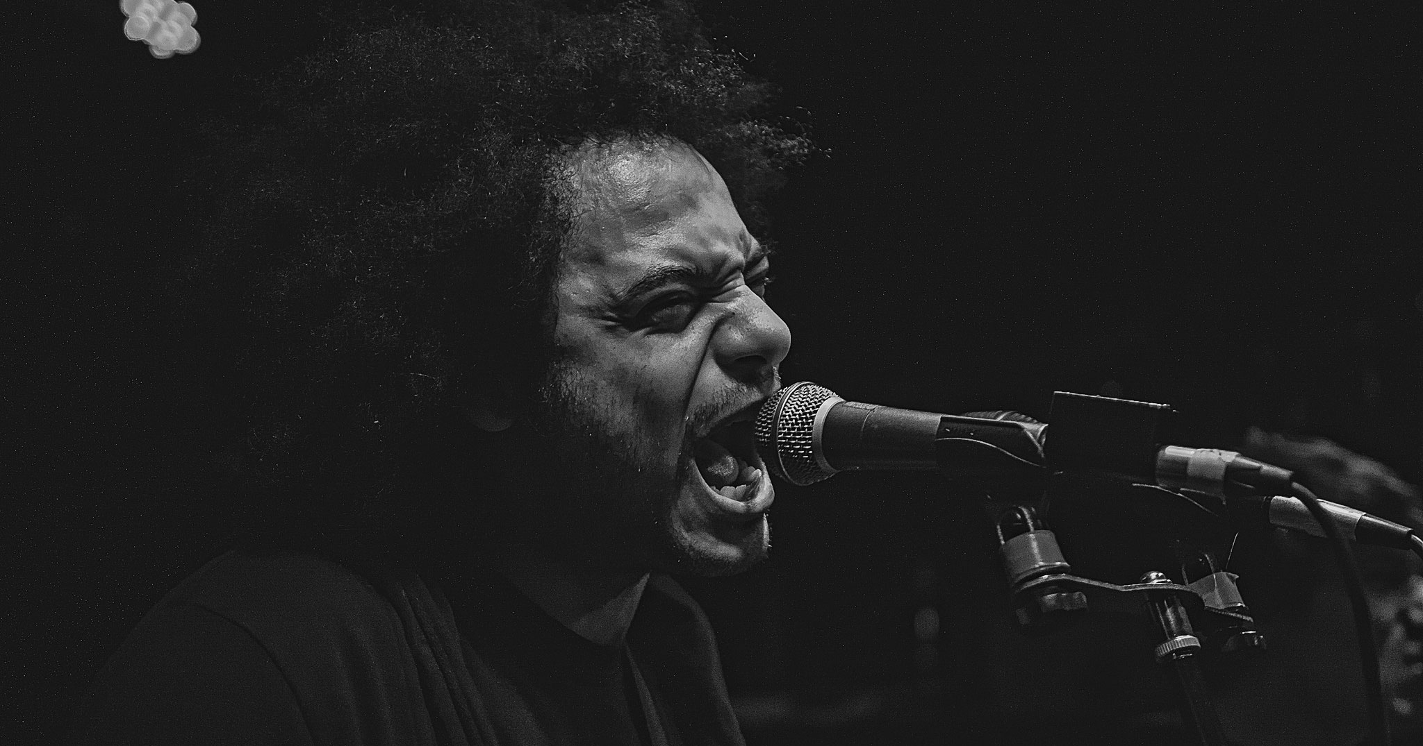 Zeal & Ardor performing live in Wellington, New Zealand 2019. Image by Doug Peters.