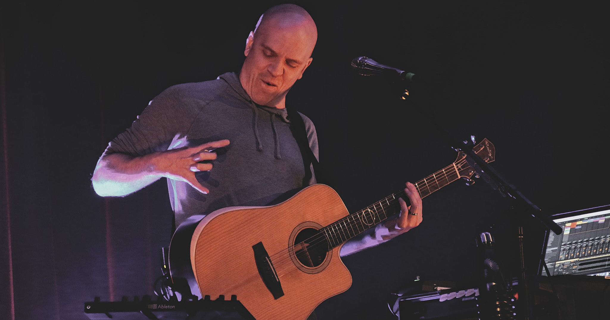 Devin Townsend performing live in Auckland, New Zealand 2019. Image by Sarah Kidd.