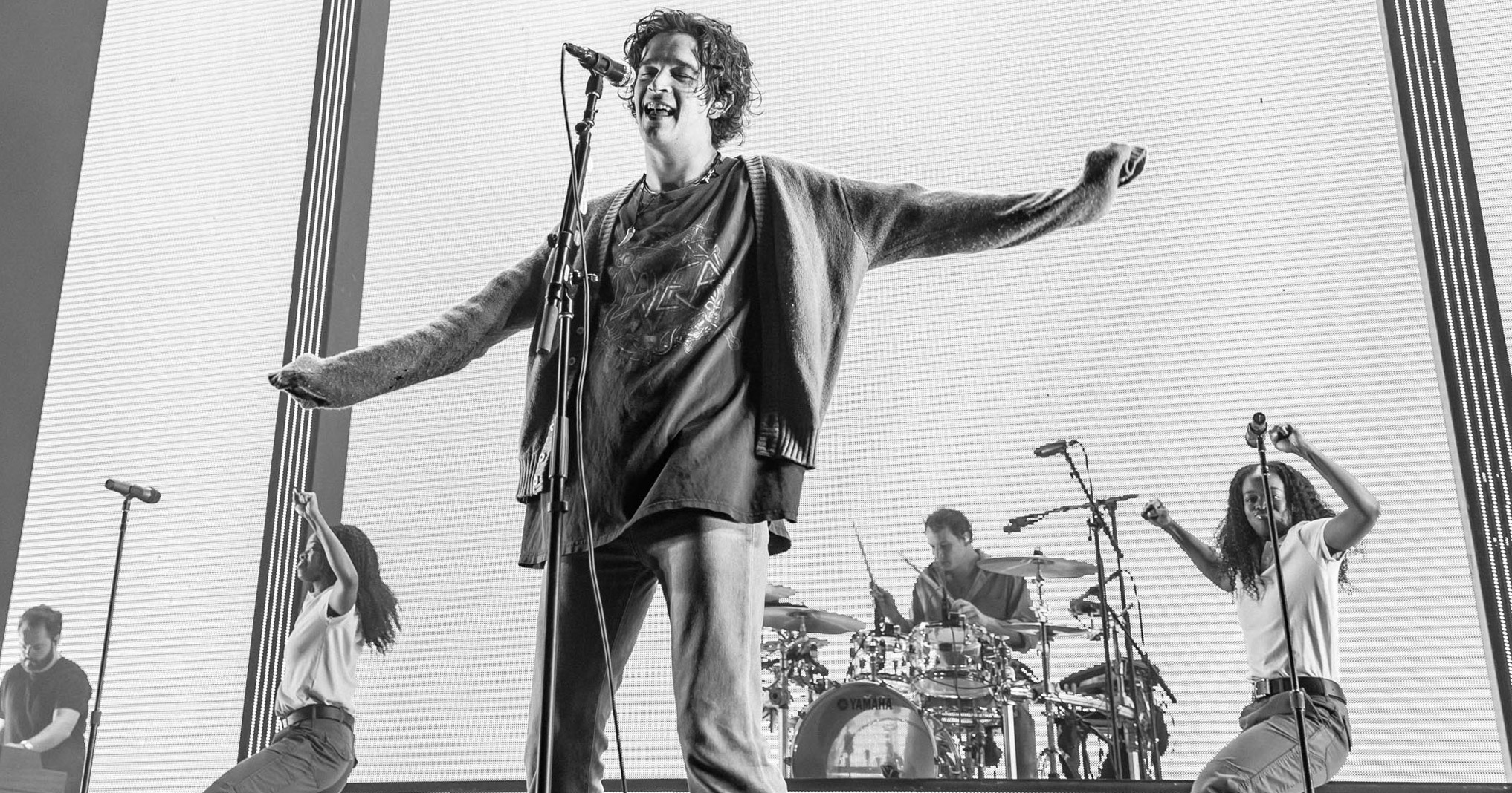 The 1975 performing live in Auckland, New Zealand 2019. Image by CPM Photography.