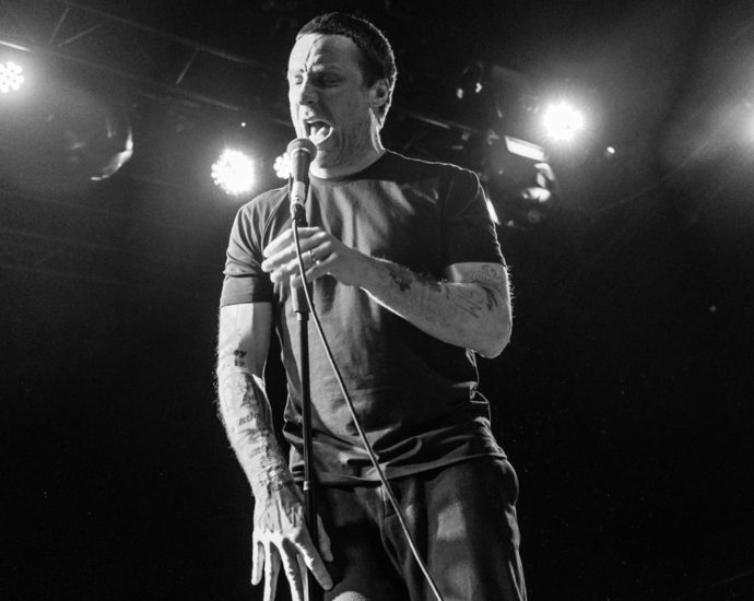 Sleaford Mods performing live in Auckland, New Zealand 2020. Image by CPM Photography