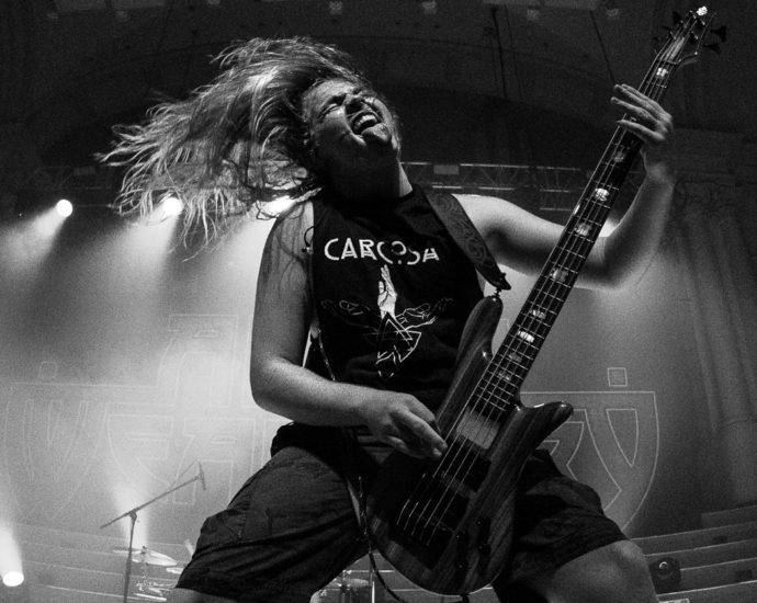 Alien Weaponry performing live in Auckland, New Zealand 2020. Image by Matt Henry Photography.