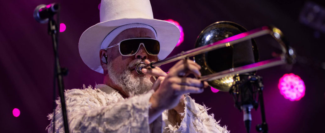 Fat Freddy's Drop performing live in Auckland, New Zealand, 2020. Image by Doug Peters.