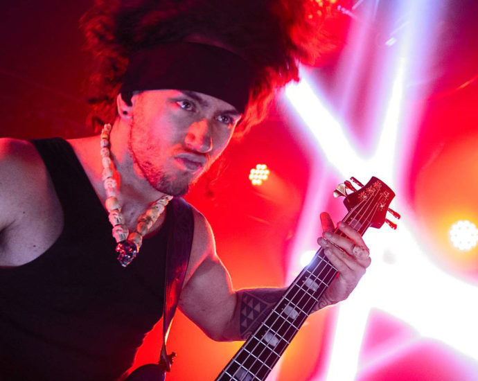 Alien Weaponry performing live in Auckland, 2020. Image by Doug Peters.