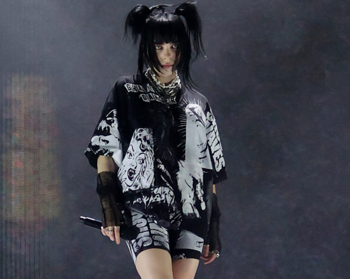 AUCKLAND, NEW ZEALAND - SEPTEMBER 08: Billie Eilish performs onstage during the "Happier Than Ever" Tour at Spark Arena on September 08, 2022 in Auckland, New Zealand. (Photo by Phil Walter/Getty Images for Live Nation)