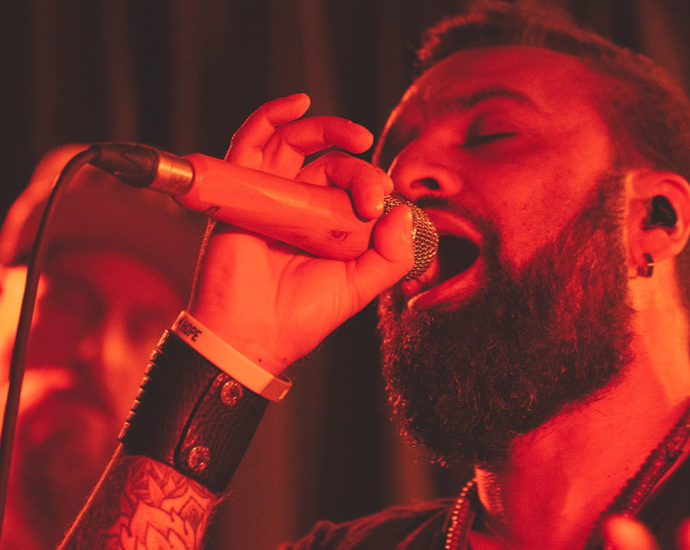 Coridian performing live in Auckland, 2021. Photo by Doug Peters.