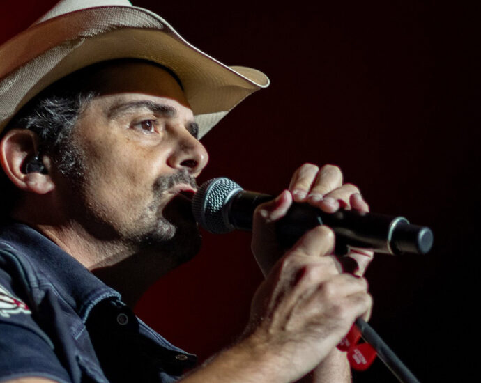 Brad Paisley performing live at Spark Arena, Auckland New Zealand 2022. Photo by Doug Peters.