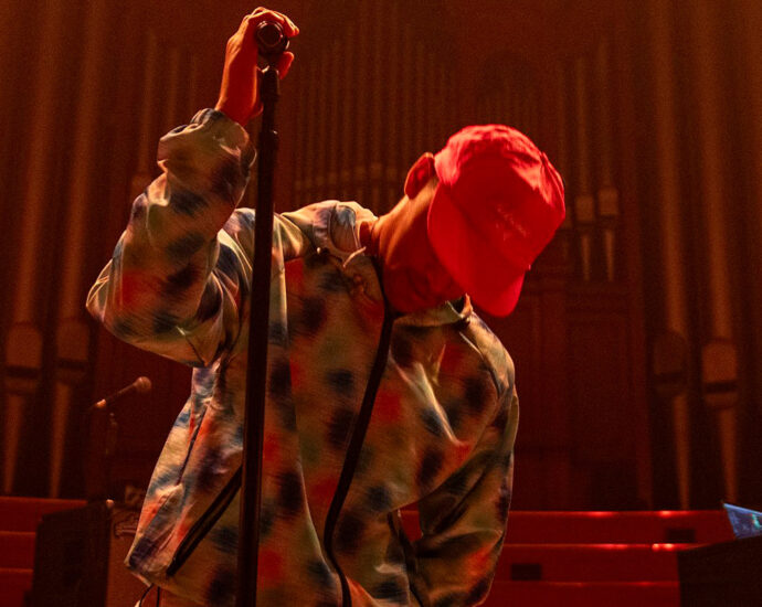 Loyle Carner performing live at the Auckland Town Hall, Auckland New Zealand, 2023. Photo by Doug Peters.
