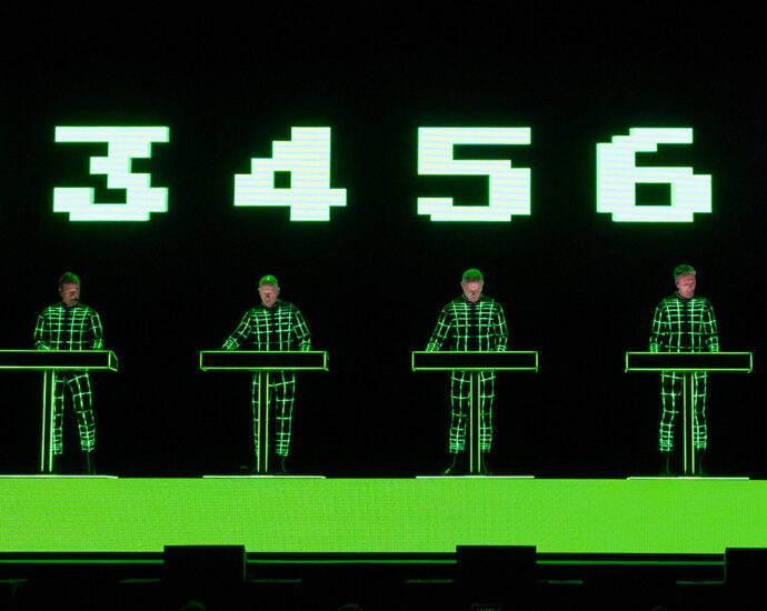 Kraftwerk performinglive at Spark Arena, Auckland New Zealand, 2023. Photo by Doug Peters.