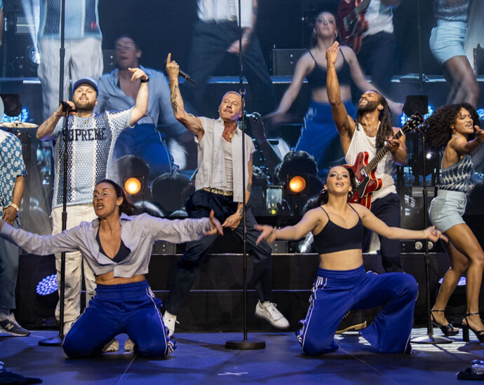 Macklemore performing live at Spark Arena, Auckland New Zealand, 2024. Photo by Doug Peters.